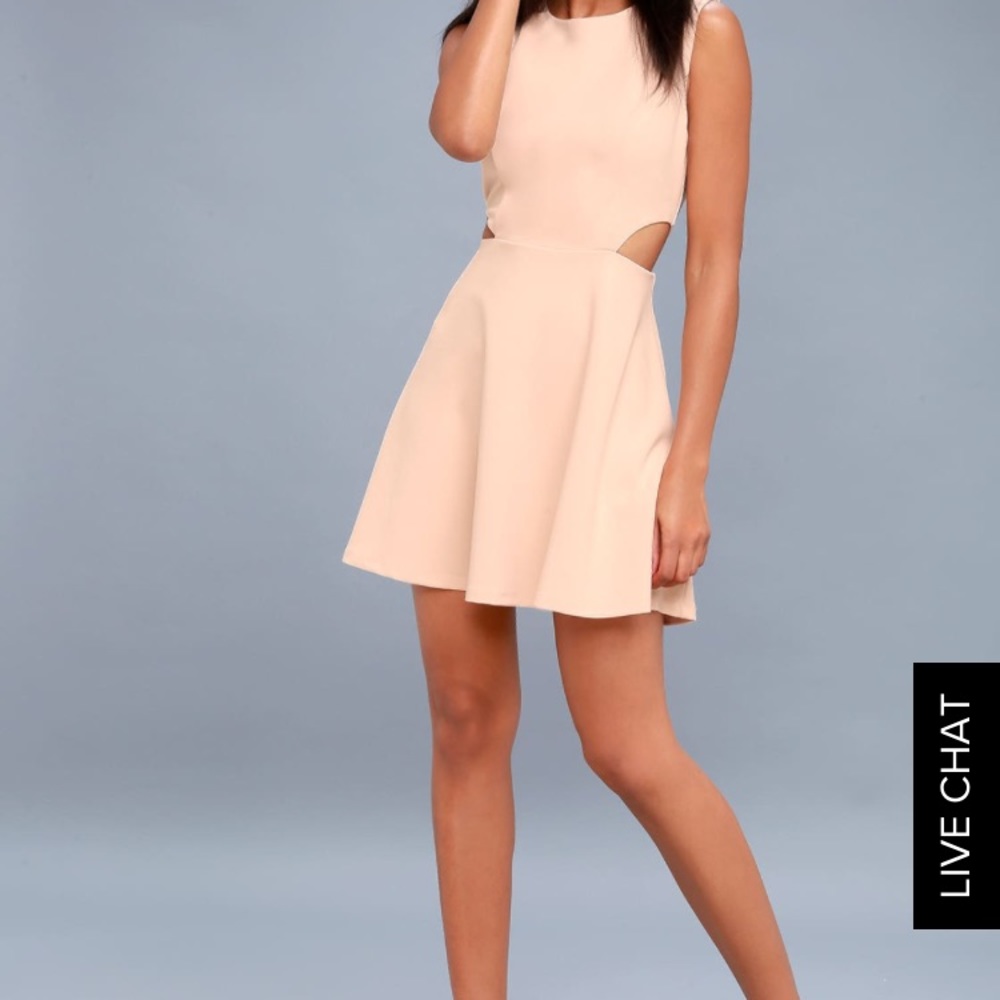 Lulus blush cutout dress